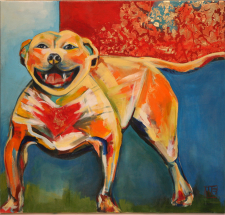 All Heart (Pitbull) by artist Melissa Wen Mitchell